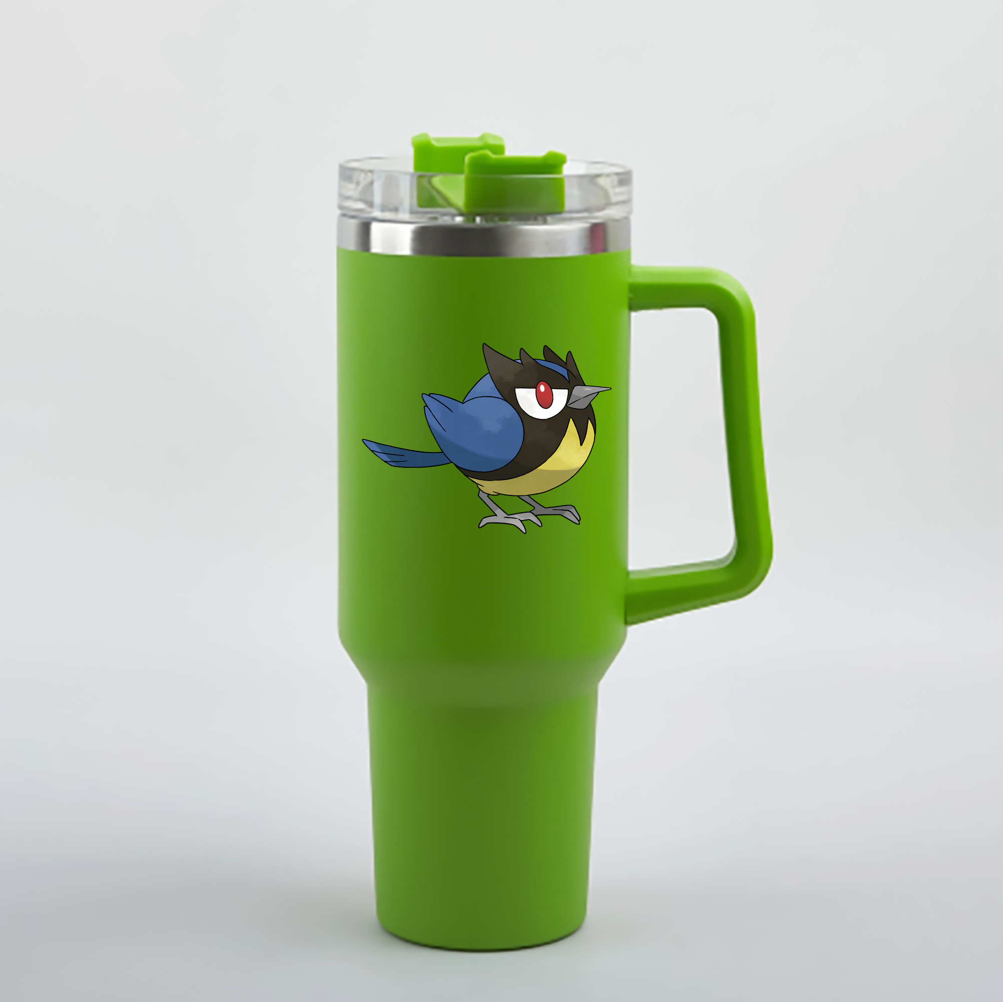 （画像用） ポケットモンスター Pokémon 1200mL車用タンブラー - クリスタルステッカー（プラスチックストロー付き）